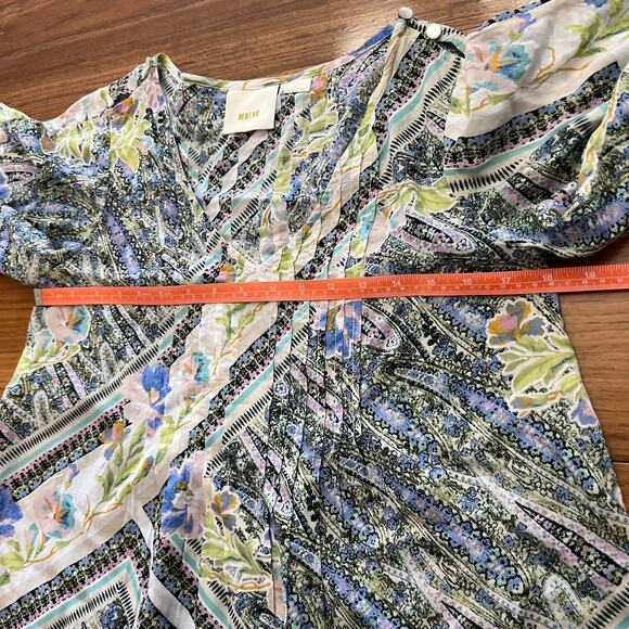 Maeve Top Size 0 Medium Floral Flutter Sleeve Maya - Picture 10 of 10